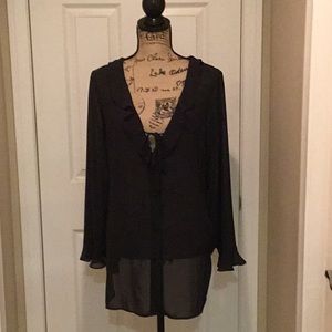 Victoria’s Secret Ruffled Black Blouse